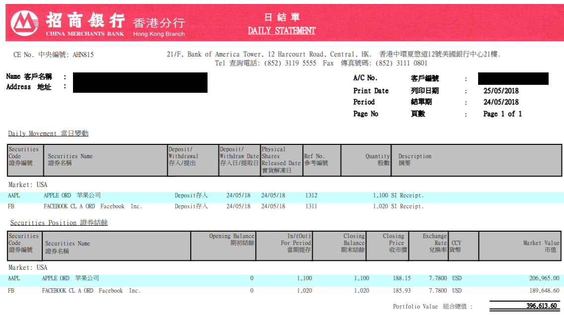 头寸转移-从IB到招行香港