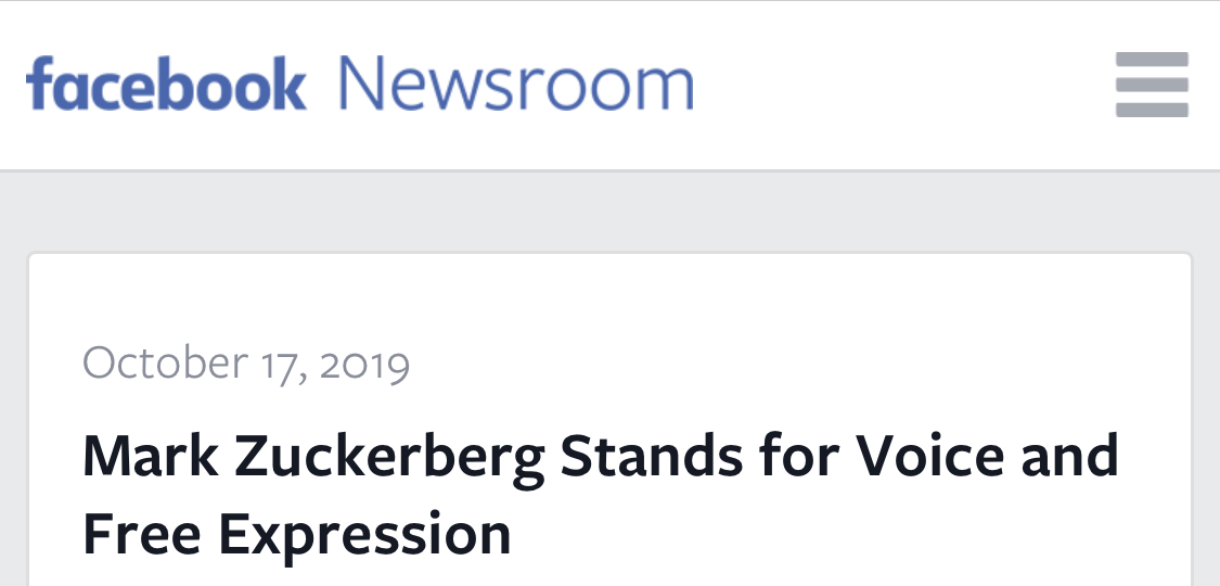 Mark Zuckerberg Stands for Voice and Free Expression